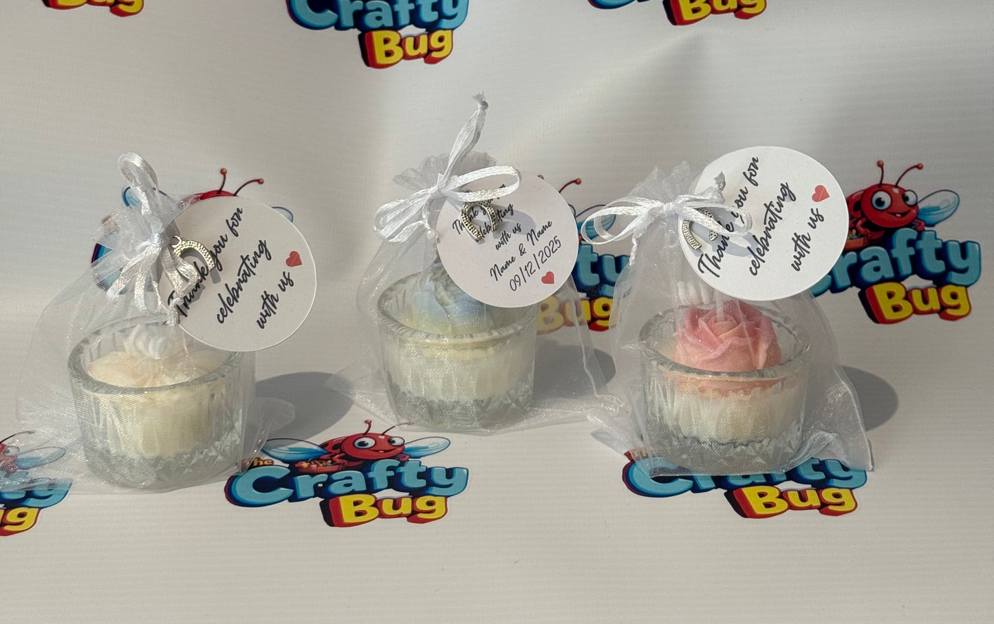 Wedding favour tea light candles