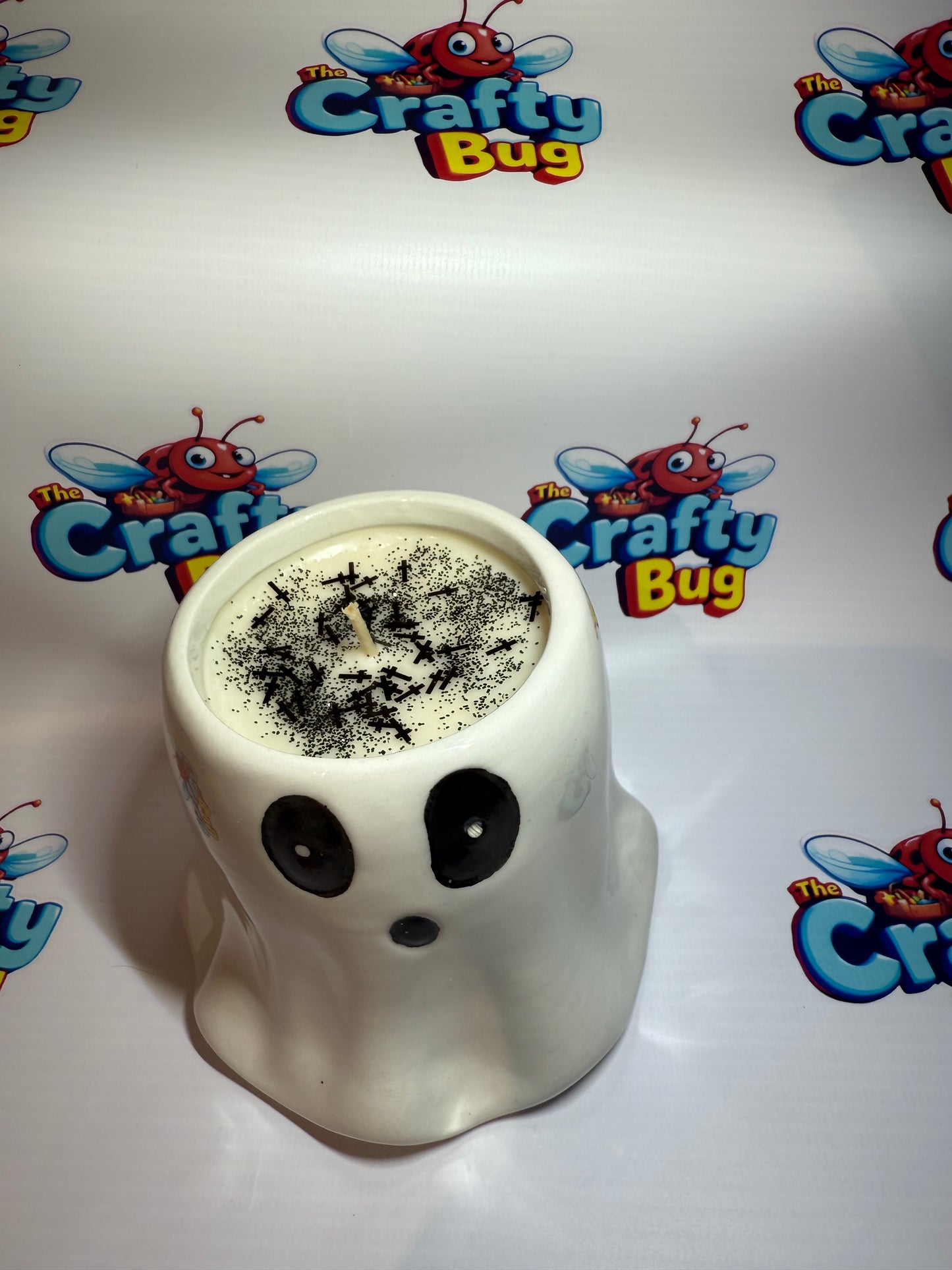 Ceramic ghost fragrance candle
