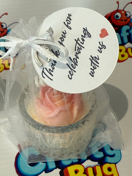 Wedding favour tea light candles
